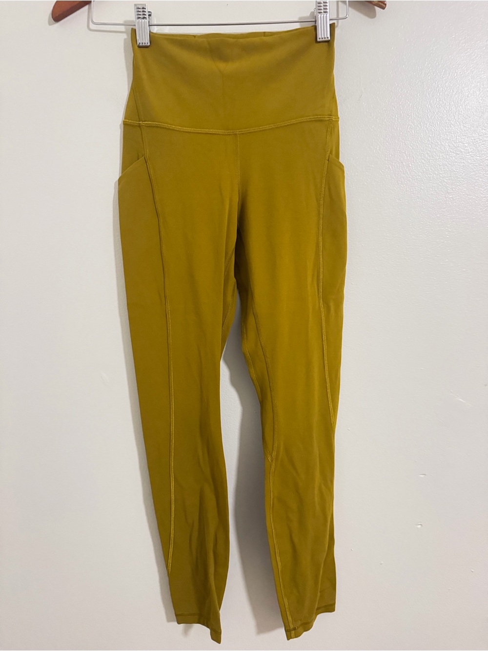 Lululemon Aling High Rise Leggings Olive Green 25” Size 4